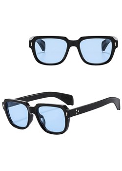 Okulary przeciwsłoneczne z filtrem UV400 STL27D czarne/niebieskie + akcesoria ze sklepu Stylion w kategorii Okulary przeciwsłoneczne damskie - zdjęcie 185965422