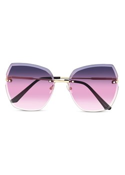Damskie okulary przeciwsłoneczne glamour z filtrem UV400 STD-92 fioletowe ze sklepu Stylion w kategorii Okulary przeciwsłoneczne damskie - zdjęcie 185965433