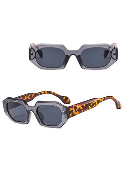 Okulary przeciwsłoneczne z filtrem UV400 STL29C szaro - panterkowe + akcesoria ze sklepu Stylion w kategorii Okulary przeciwsłoneczne damskie - zdjęcie 185965434
