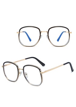 Damskie owalne okulary zerówki do komputera BLUE LIGHT na teleskopach 25155A Brąz/Złoty ze sklepu Stylion w kategorii Okulary zerówki damskie - zdjęcie 185965460