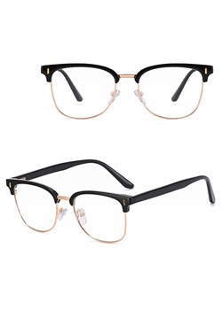 Okulary zerówki do komputera BLUE LIGHT na teleskopach 25113 Czarny/Złoty ze sklepu Stylion w kategorii Okulary zerówki damskie - zdjęcie 185965461