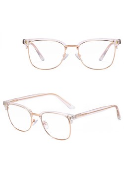 Okulary zerówki do komputera BLUE LIGHT na teleskopach 25113A Bezbarwny/Złoty ze sklepu Stylion w kategorii Okulary zerówki damskie - zdjęcie 185965462