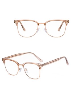 Okulary zerówki do komputera BLUE LIGHT na teleskopach 25113B Beż/Złoty ze sklepu Stylion w kategorii Okulary zerówki damskie - zdjęcie 185965463