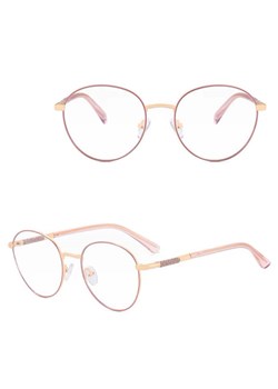 Damskie okulary Lenonki zerówki do komputera BLUE LIGHT na teleskopach 25148B Złoty/Brudny róż ze sklepu Stylion w kategorii Okulary zerówki damskie - zdjęcie 185965494