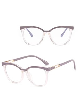 Damskie kocie oczy okulary zerówki do komputera BLUE LIGHT 25144C Jasny fiolet ze sklepu Stylion w kategorii Okulary zerówki damskie - zdjęcie 185965513
