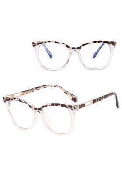 Damskie kocie oczy okulary zerówki do komputera BLUE LIGHT 25144D Panterkowe ze sklepu Stylion w kategorii Okulary zerówki damskie - zdjęcie 185965514