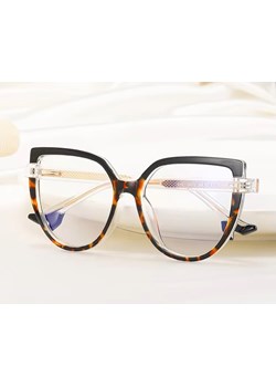 Damskie Okulary NA OBCASIE zerówki do komputera kocie BLUE LIGHT 25159A Czarne/Panterkowe ze sklepu Stylion w kategorii Okulary zerówki damskie - zdjęcie 185965533