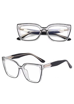 Damskie okulary kocie oczy zerówki do komputera BLUE LIGHT 25150A transparentny/czarny - id: 8855 - marki Stylion - 185965593 Damskie okulary kocie oczy zerówki do komputera BLUE LIGHT 25150A transparentny/czarny ze sklepu Stylion w kategorii Okulary zerówki damskie - zdjęcie 185965593
