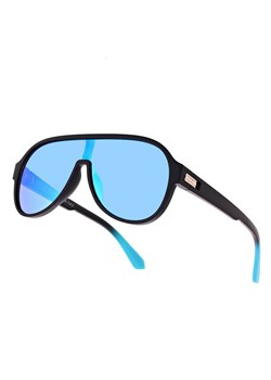 Okulary przeciwsłoneczne Pilotki lustrzane z filtrem UV400 SVM-19A czarne/niebieskie ze sklepu Stylion w kategorii Okulary przeciwsłoneczne damskie - zdjęcie 185965622