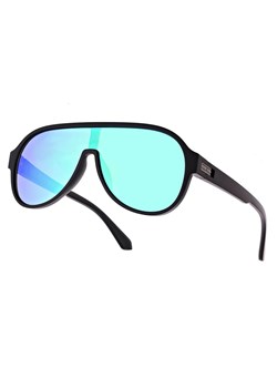 Okulary przeciwsłoneczne Pilotki lustrzane z filtrem UV400 SVM-19B czarne/zielone/niebieskie ze sklepu Stylion w kategorii Okulary przeciwsłoneczne damskie - zdjęcie 185965623