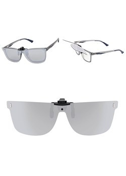 Nakładki przeciwsłoneczne polaryzacyjne na okulary korekcyjne NA-181A srebrne ze sklepu Stylion w kategorii Okulary przeciwsłoneczne męskie - zdjęcie 185965704