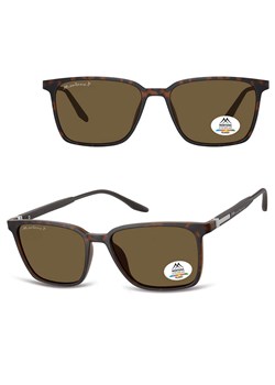 Panterkowe prostokątne okulary przeciwsłoneczne z polaryzacją z flexami MP186C ze sklepu Stylion w kategorii Okulary przeciwsłoneczne męskie - zdjęcie 185965711