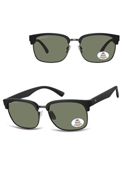 Czarne okulary przeciwsłoneczne półramki z polaryzacją MP192A - id: 9035 - marki Montana - 185965740 Czarne okulary przeciwsłoneczne półramki z polaryzacją MP192A ze sklepu Stylion w kategorii Okulary przeciwsłoneczne męskie - zdjęcie 185965740