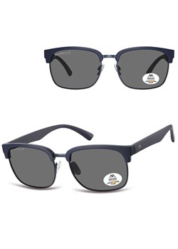 Granatowe okulary przeciwsłoneczne półramki z polaryzacją MP192B ze sklepu Stylion w kategorii Okulary przeciwsłoneczne męskie - zdjęcie 185965741