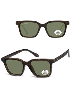 Panterkowe prostokątne okulary przeciwsłoneczne z polaryzacją MP58C ze sklepu Stylion w kategorii Okulary przeciwsłoneczne damskie - zdjęcie 185965752