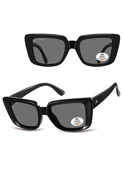 Damskie okulary przeciwsłoneczne kocie z polaryzacją MP193 czarne ze sklepu Stylion w kategorii Okulary przeciwsłoneczne damskie - zdjęcie 185965763