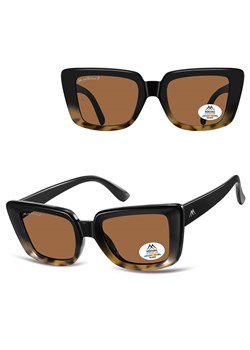 Damskie okulary przeciwsłoneczne kocie z polaryzacją MP193A czarny/panterka ze sklepu Stylion w kategorii Okulary przeciwsłoneczne damskie - zdjęcie 185965770