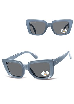 Damskie okulary przeciwsłoneczne kocie z polaryzacją MP193D błękitna szarość ze sklepu Stylion w kategorii Okulary przeciwsłoneczne damskie - zdjęcie 185965771