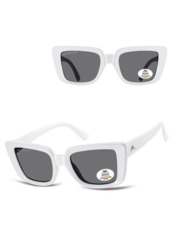 Damskie okulary przeciwsłoneczne kocie z polaryzacją MP193E białe ze sklepu Stylion w kategorii Okulary przeciwsłoneczne damskie - zdjęcie 185965772