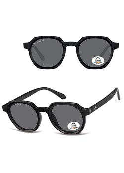 Czarne owalne okulary przeciwsłoneczne z polaryzacją MP62 - id: 9070 - marki Montana - 185965773 Czarne owalne okulary przeciwsłoneczne z polaryzacją MP62 ze sklepu Stylion w kategorii Okulary przeciwsłoneczne damskie - zdjęcie 185965773