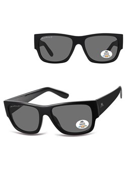 Czarne prostokątne okulary przeciwsłoneczne z polaryzacją MP195 ze sklepu Stylion w kategorii Okulary przeciwsłoneczne męskie - zdjęcie 185965781
