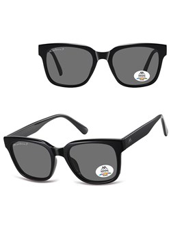 Czarne prostokątne okulary przeciwsłoneczne z polaryzacją MP54 - id: 9109 - marki Montana - 185965800 Czarne prostokątne okulary przeciwsłoneczne z polaryzacją MP54 ze sklepu Stylion w kategorii Okulary przeciwsłoneczne męskie - zdjęcie 185965800