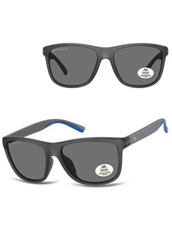 Prostokątne okulary męskie przeciwsłoneczne z polaryzacją MP199B szare ze sklepu Stylion w kategorii Okulary przeciwsłoneczne męskie - zdjęcie 185965814