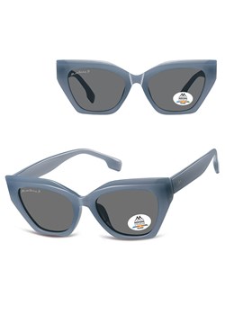 Damskie okulary przeciwsłoneczne kocie z polaryzacją MP55B błękitna szarość ze sklepu Stylion w kategorii Okulary przeciwsłoneczne damskie - zdjęcie 185965822