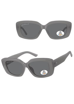 Duże damskie okulary przeciwsłoneczne kocie z polaryzacją MP56F szare ze sklepu Stylion w kategorii Okulary przeciwsłoneczne damskie - zdjęcie 185965883