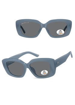 Duże damskie okulary przeciwsłoneczne kocie z polaryzacją MP56G błękitna szarość ze sklepu Stylion w kategorii Okulary przeciwsłoneczne damskie - zdjęcie 185965884