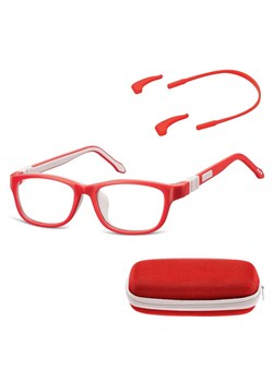 Elastyczne dziecięce oprawki okularowe zerówki prostokątne + gumka Sunoptic K6D czerwone - id: 9271 - marki Sunoptic - 185965984 Elastyczne dziecięce oprawki okularowe zerówki prostokątne + gumka Sunoptic K6D czerwone ze sklepu Stylion w kategorii Akcesoria dziecięce - zdjęcie 185965984