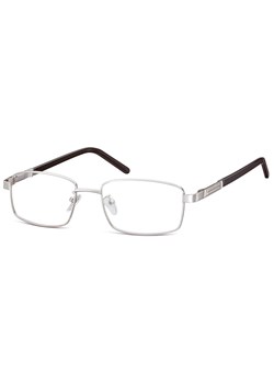 Męskie oprawki korekcyjne zerówki okulary prostokątne metalowe 659C Srebrne ze sklepu Stylion w kategorii Oprawki do okularów męskich - zdjęcie 185966020