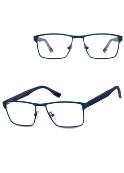 Męskie oprawki korekcyjne okulary zerówki 876A niebieskie ze sklepu Stylion w kategorii Oprawki do okularów męskich - zdjęcie 185966042