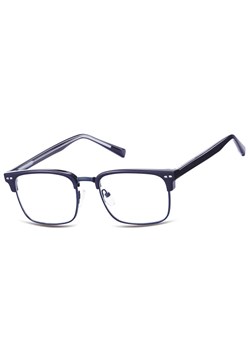 Okulary półramkowe zerówki prostokątne oprawki korekcyjne 878C granatowy ze sklepu Stylion w kategorii Okulary korekcyjne męskie - zdjęcie 185966051