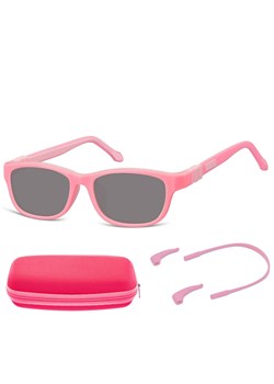 Elastyczne dziecięce okulary przeciwsłoneczne prostokątne + gumka Sunoptic SK5B różowe ze sklepu Stylion w kategorii Okulary przeciwsłoneczne męskie - zdjęcie 185966072