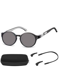 Elastyczne dziecięce okulary przeciwsłoneczne okrągłe + gumka Sunoptic SK8C czarne ze sklepu Stylion w kategorii Okulary przeciwsłoneczne dziecięce - zdjęcie 185966082