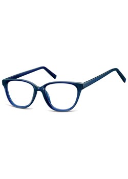 Damskie okulary acetatowe oprawki korekcyjne zerówki kocie AC394C granatowy ze sklepu Stylion w kategorii Okulary zerówki męskie - zdjęcie 185966091