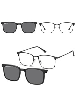 Męskie okulary pod korekcję z polaryzacyjną nakładką przeciwsłoneczną CLIP-MC97-1 czarne - id: 9410 - marki Sunoptic - 185966113 Męskie okulary pod korekcję z polaryzacyjną nakładką przeciwsłoneczną CLIP-MC97-1 czarne ze sklepu Stylion w kategorii Okulary zerówki męskie - zdjęcie 185966113