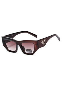 Damskie okulary przeciwsłoneczne z filtrem UV400 - SV104A brązowe ze sklepu Stylion w kategorii Okulary przeciwsłoneczne damskie - zdjęcie 185966202