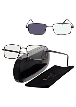 Plusy +2.00 Fotochromowe okulary do czytania z flexami ST342 czarne ze sklepu Stylion w kategorii Okulary korekcyjne damskie - zdjęcie 185966224