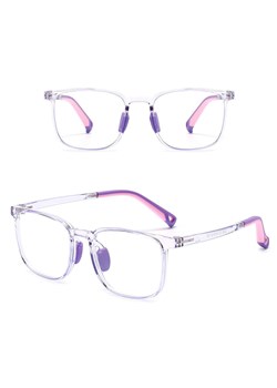 Okulary dla dzieci zerówki do komputera z filtrem Blue Light 25169D transparentny fiolet ze sklepu Stylion w kategorii Akcesoria dziecięce - zdjęcie 185966250