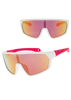 Juniorskie gumowe okulary przeciwsłoneczne sportowe GOG E995-3 biały/różowy ze sklepu Stylion w kategorii Okulary przeciwsłoneczne męskie - zdjęcie 185966343