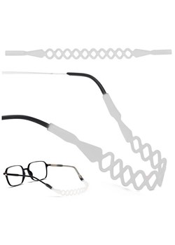 Silikonowy pasek do okularów plecionka - Mleczny transparentny ze sklepu Stylion w kategorii Okulary korekcyjne męskie - zdjęcie 185966354