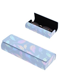 Etui okularowe na magnes holograficzne pióra ET-130C Błękitne ze sklepu Stylion w kategorii Etui - zdjęcie 185966453