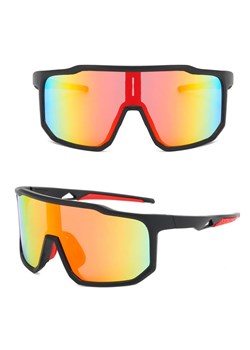Sportowe okulary przeciwsłoneczne lustrzane STS-02E czarny/czerwony ze sklepu Stylion w kategorii Okulary przeciwsłoneczne męskie - zdjęcie 185966464