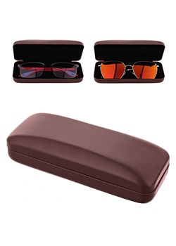 Etui na okulary ET-118D brązowe ze sklepu Stylion w kategorii Etui - zdjęcie 185966470