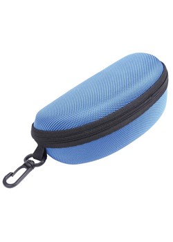 Etui na okulary futerał na zamek z karabińczykiem kolor niebieski ze sklepu Stylion w kategorii Okulary zerówki męskie - zdjęcie 185966661