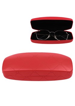 Czerwone etui na okulary w kratę STHC-97B ze sklepu Stylion w kategorii Etui - zdjęcie 185966691