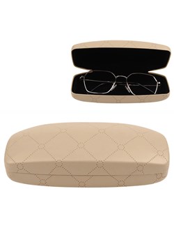 Beżowe etui na okulary w kratę STHC-97C ze sklepu Stylion w kategorii Etui - zdjęcie 185966692