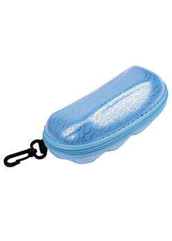 Niebieskie etui okularowe futerał na zamek z karabińczykiem ETC-96C ze sklepu Stylion w kategorii Etui - zdjęcie 185966704